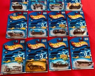 Hot Wheels no. 200 x2, 201 x2, 206, 209, 210, 216, 218, 227, 237 x2.