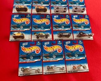 Hot Wheels no. 087, 087, 088, 088, 090, 091, 092, 093, 095, 095, 096.