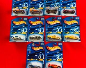 Hot Wheels No. 200, 200, 203, 205, 205, 206, 209, 209, 211, 213.