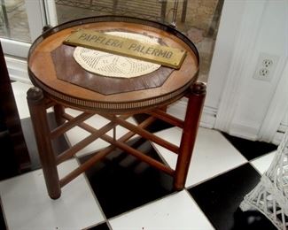 Vintage round tray table.