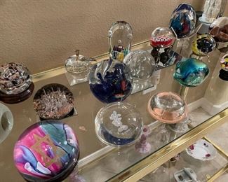 Murano Glass paperweight collection