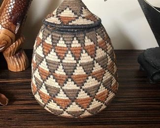 African Woven Basket 