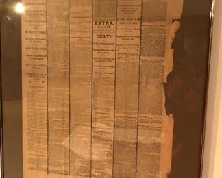 Newspapers - Lincolns Death 