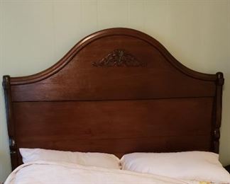 Wooden vintage double headboard