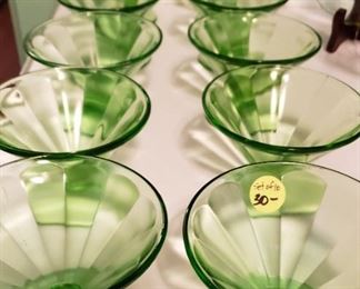 Green depression glass