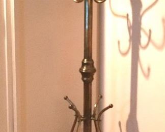 Brass hall tree