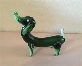 Murano glass dashhund 