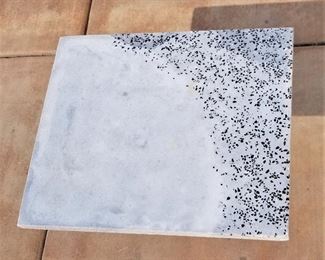 Top view of cement side table.