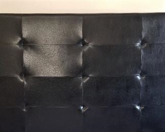 Queen Black headboard with foot board. Entire bed and also queen mattress.