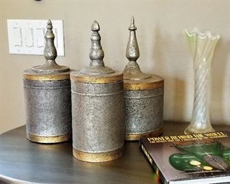 Silver and gold decor items