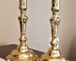 Very heavy brass candle holders