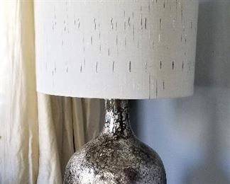 Love this lamp! Silver modern, mid-century modern lamp.