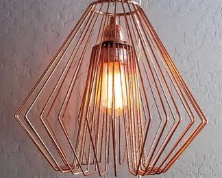 Mid-century modern lamp with Edison bulb. So cool! Hang it anywhere. The longest cord ever!