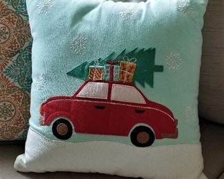 Pillows for sale throughout this home.