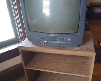 RCA 20" TV & VHS player w/ media cart with storage