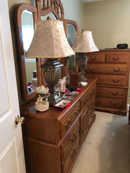 Solid wood Broyhill Queen bedroom set