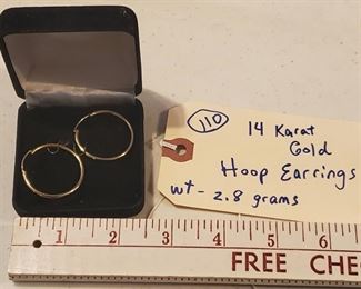 14k gold hoop ear rings