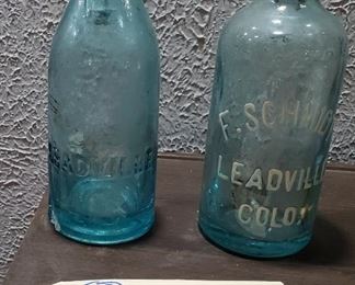 old Leadville colorado hutchinson soda bottles ghost town lots more old bottles in this sale. 