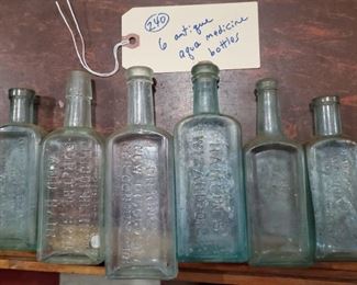 antique medicine bottles ca 1890-1920, Dr Kings New Discovery for Consumption, Hamlin's Wizard Oil, Dr Pitcher's Castoria, Barry's Tricopherous for the Skin and Hair, more