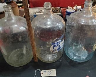 old glass water jugs