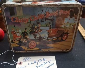 chitty chitty bang bank King Seeley metal vintage lunch box 1960s
