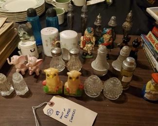 salt and pepper shaker collection, all for one bid