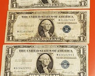 old 1935 silver certificates, these are old, not the newer ones they issued in the 1950s