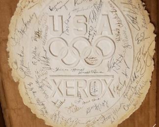 Xerox advertising piece signed by numerous olympic medalists