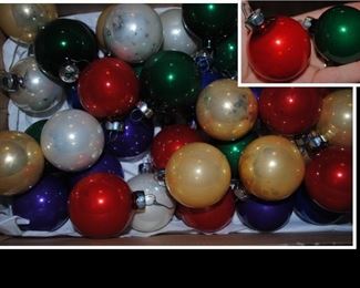 Vintage Christmas Balls bright colors