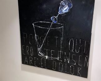 VERY LARGE CONTEMPORARY STYLE ORIGINAL OIL PAINTING