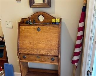 antique oak secretary