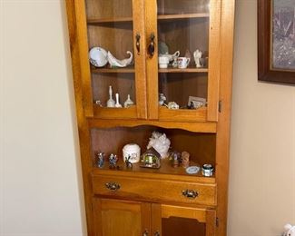 vintage corner cupboard