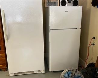 Kenmore freezer, Hotpoint refrigerator