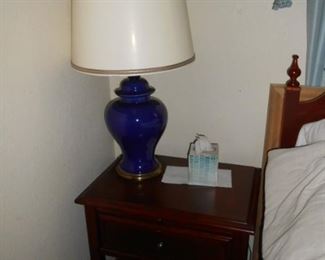 Night Stand and Lamp