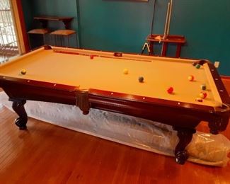 Olhausen 8ft slate pool table with ping pong cover $450