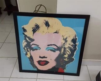 Andy Warhol Marilyn Monroe poster framed 