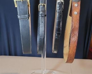 Assortment of Vintage Belts and Belt Buckle