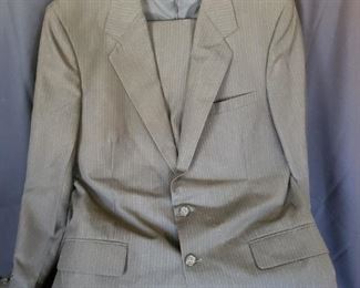 Mens pinstriped custom suit
