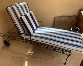 One of 2 patio chaises