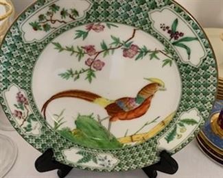 Royal Worcester dessert plates sold by Ovington Brothers NY ca 1900, set/11