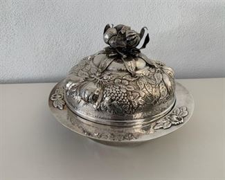 Vintage Mexican silver covered dish