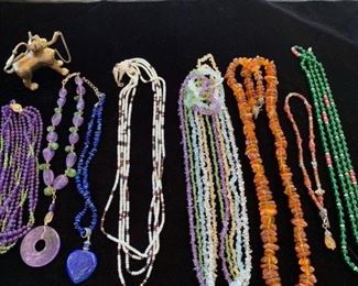 Semiprecious stone necklaces