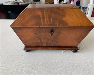 Antique English tea caddy