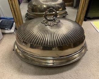 English Sheffield plate hotel dome