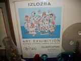 Autographed Art Exhibition poster for European artist Jovan Obican