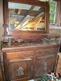 NICE ANTIQUE SIDEBOARD. NEEDS SOME FIXING.
