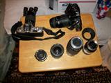 NIKON FA CAMERA, MD-15 WINDER, NIKON SPEEDLIGHT SB-15, 70-300 MM LENS, NIKKORMAT FT2, 52 MM LENS, SEVERAL LENSES. ALL IN EXCELLENT CONDITION.