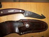 RARE HARD TO FIND OLD TIMER SCHRADE 158OT WITH LEATHER SCABARD.