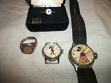 RARE 1930'S MICKEY MOUSE WINDUP WATCH, ALSO LATER MICKEY MOUSE WINDUP WATCH.