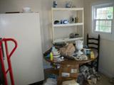 FREEZER AND KITCHEN TABLE WITH CHAIRS
